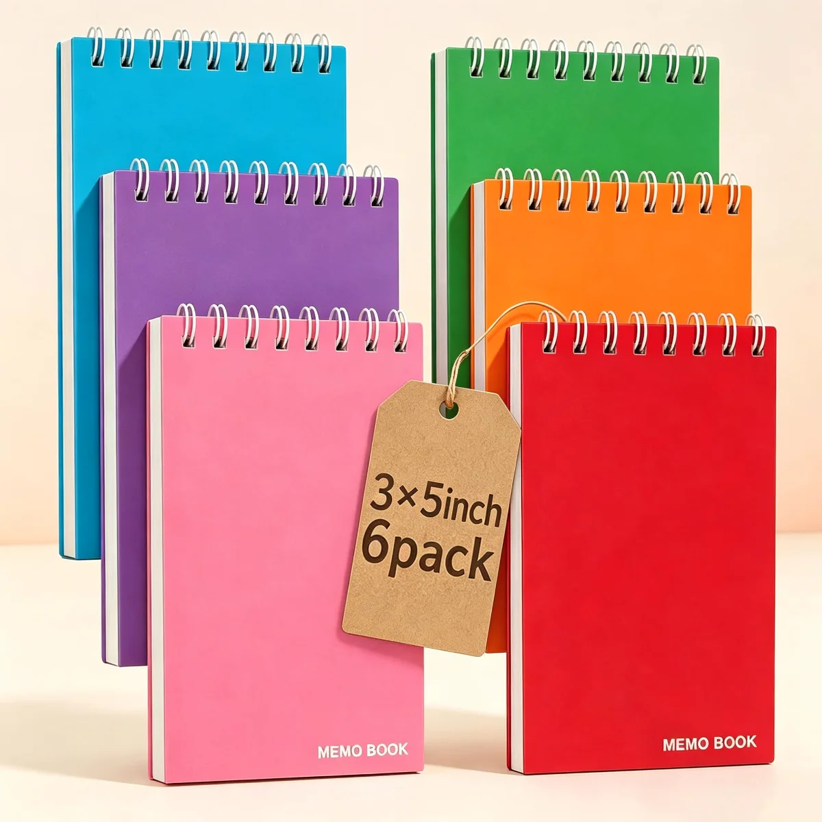 Koogel Top-Spiral Pocket Notebooks 3 x 5