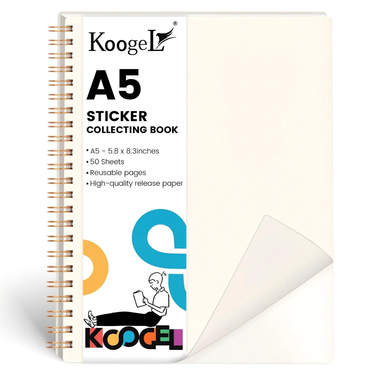 Koogel Reusable Sticker Collecting Book, A5