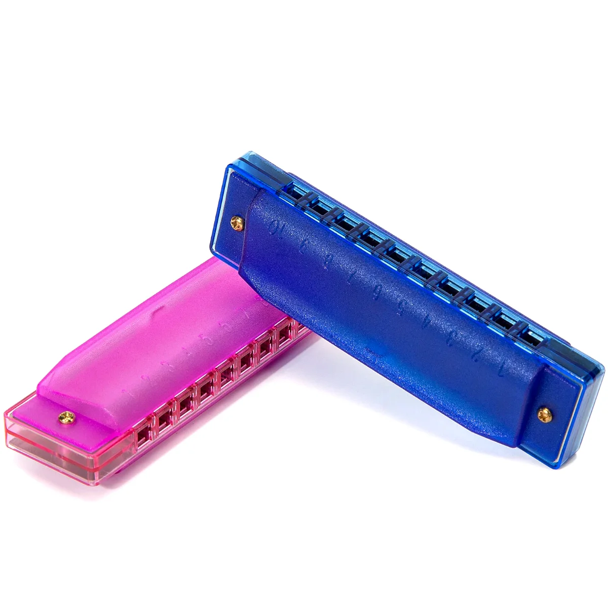 Koogel Translucent Kids Harmonicas, 2 Pack