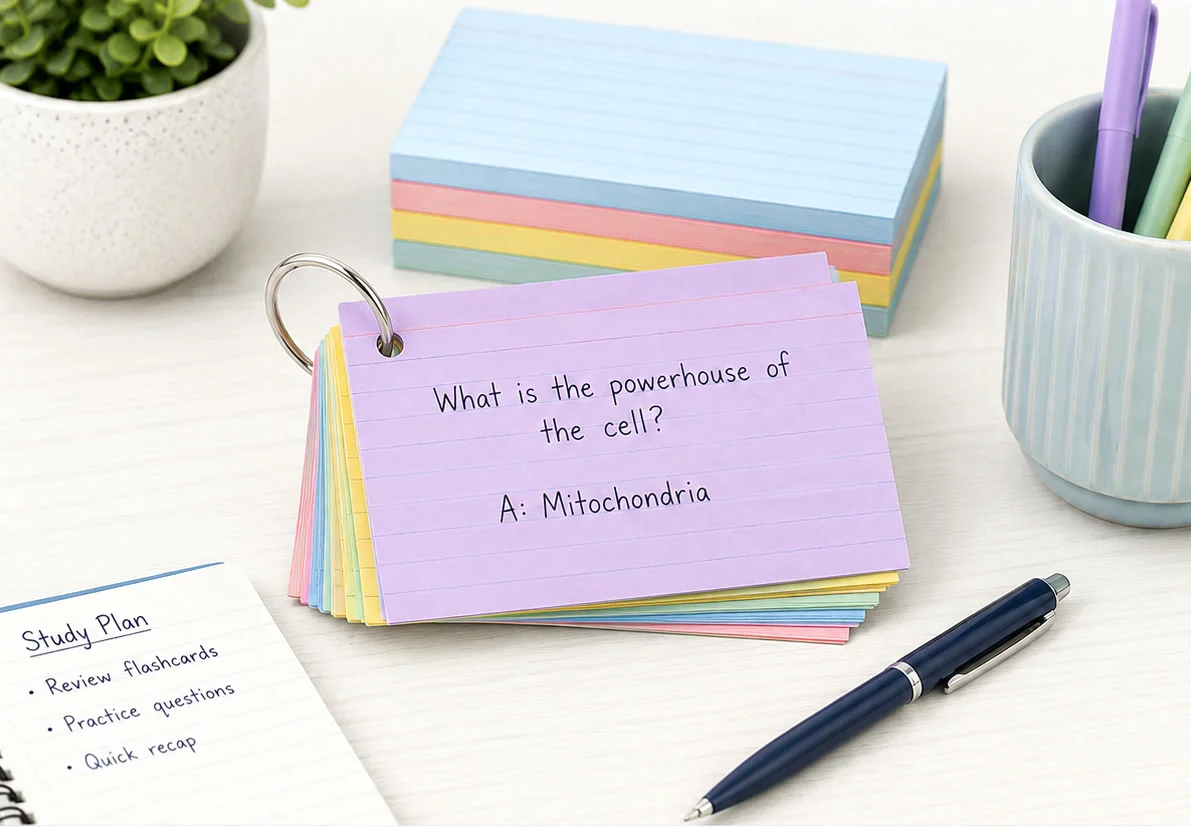 Koogel index cards in use