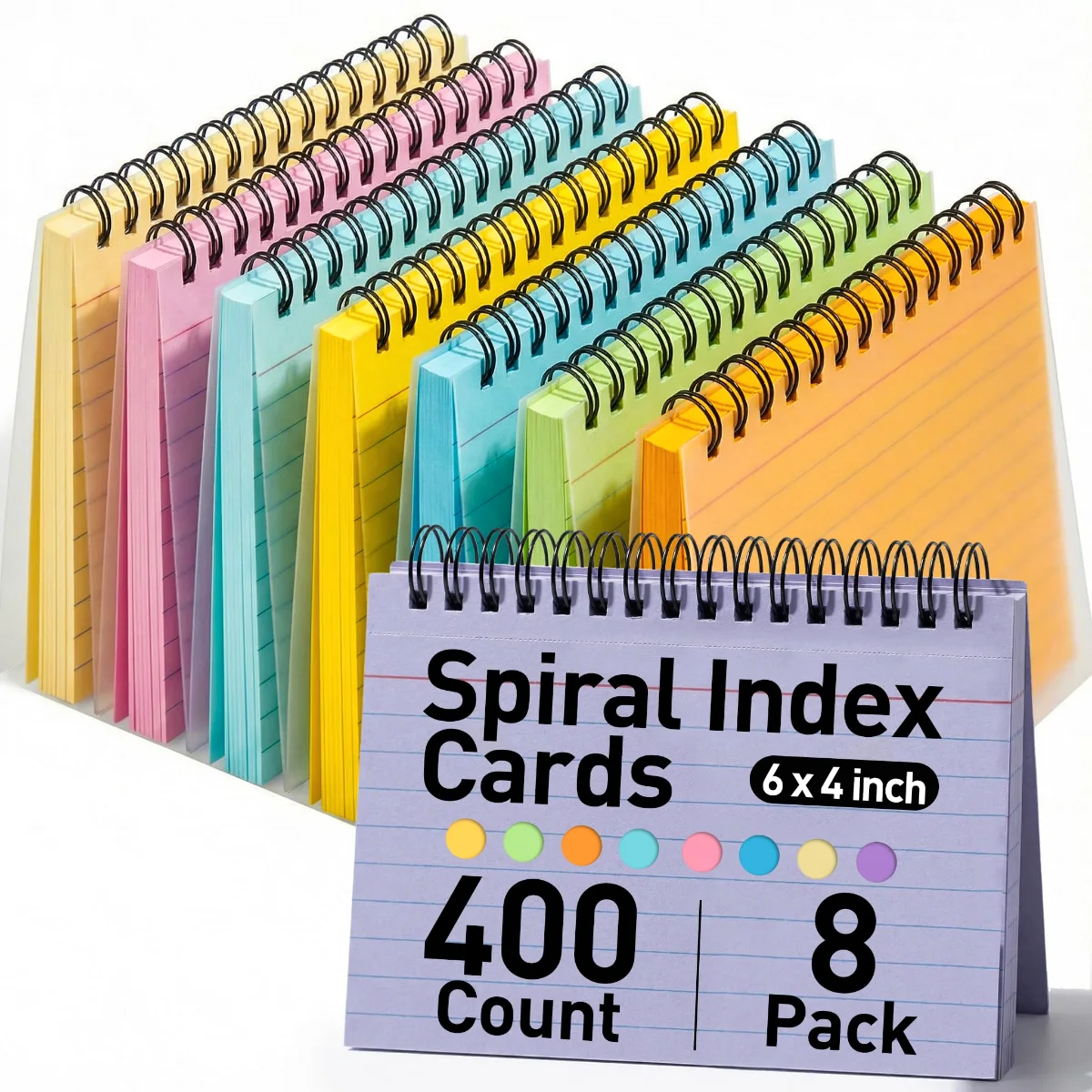Koogel Spiral Index Cards 4 x 6, 400 Count