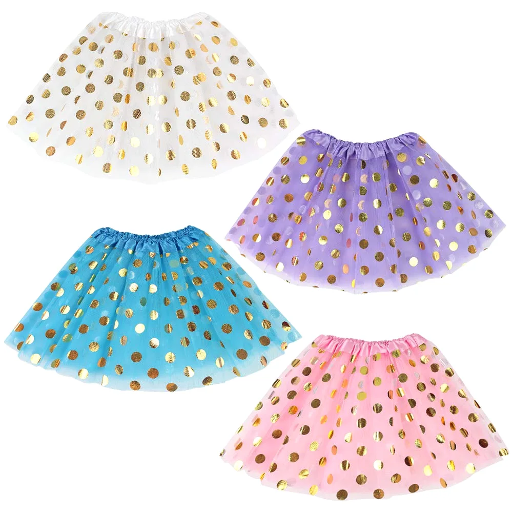 Koogel Tulle Tutu Dress-Up Skirts, 4 Pack