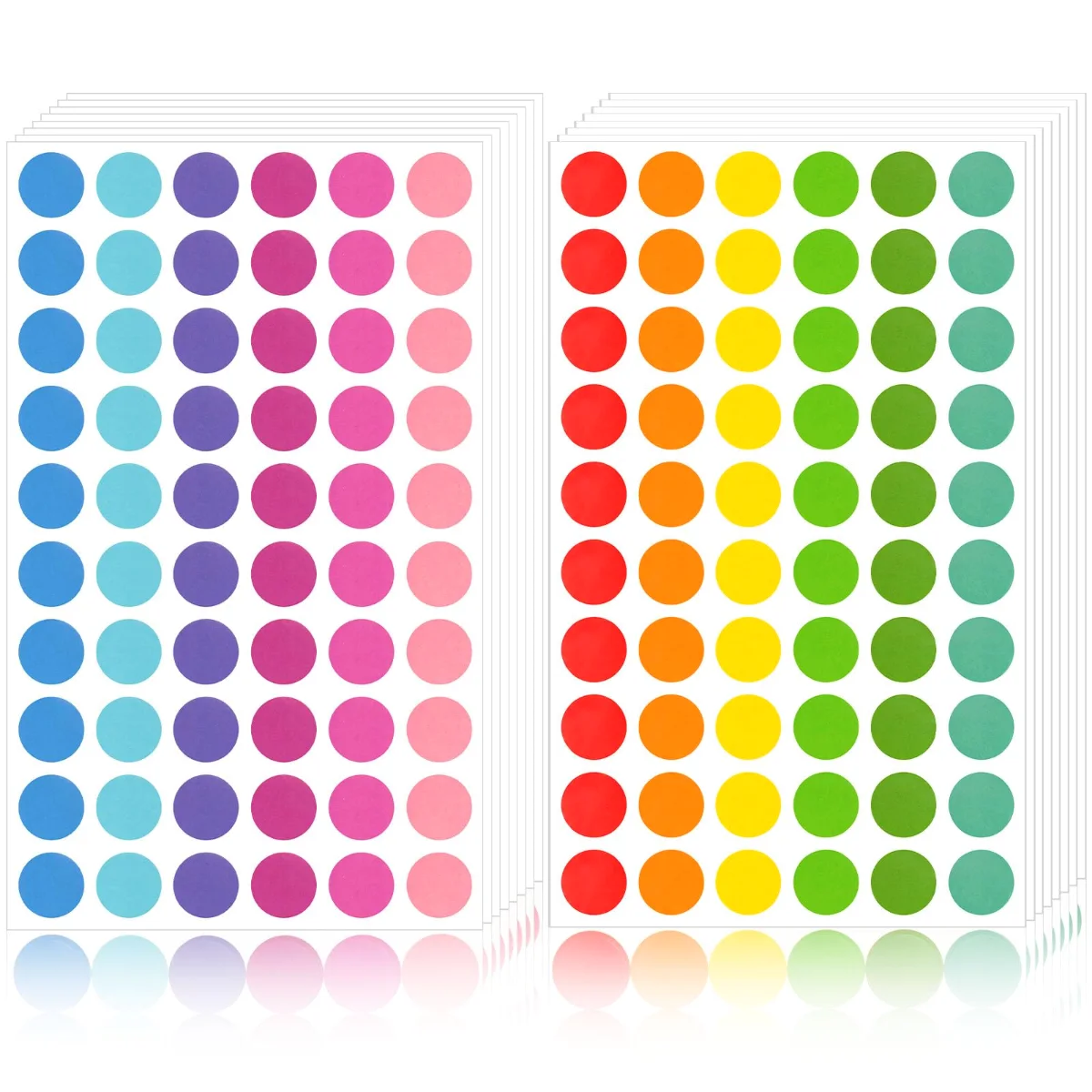 Koogel Color Coding Dot Stickers, 3360 Count