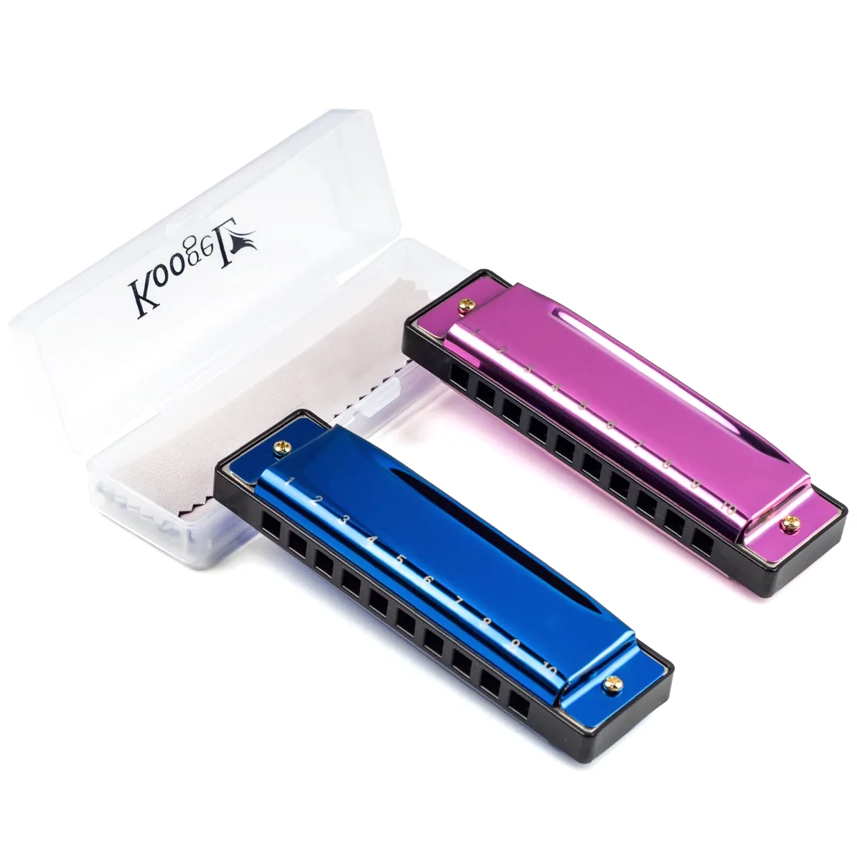 Koogel Kids Harmonica Set, Pink and Blue